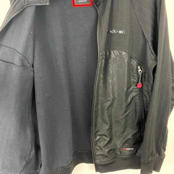 Ecko Unltd Track Jacket Men's Size Large Black Zip Up Mock Neck Outdoor Y2K - Picture 9 of 16